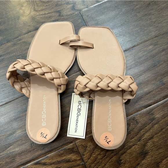 NWT Nude BCBGeneration braided strap  Sandals 7.5 - Picture 4 of 5